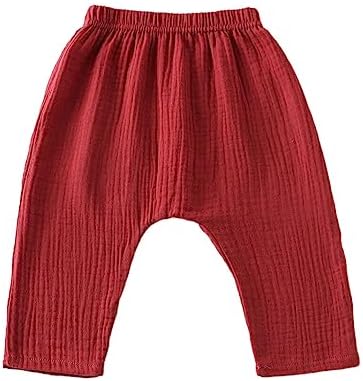 HDLEXD Cotton Linen Harem Pants for Kids