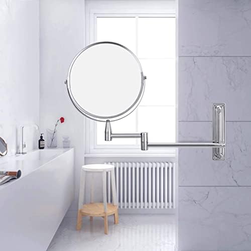 3X Magnifying Wall Mounted Makeup Mirror with Swivel Arm