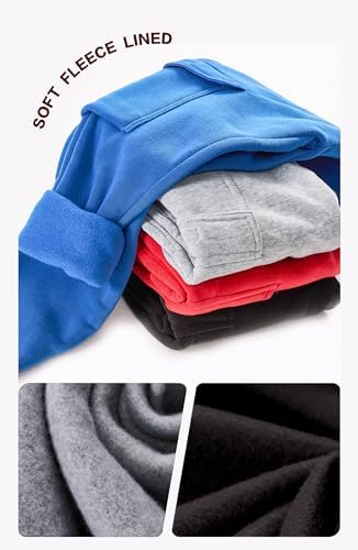 Boys 3-Pack Fleece Jogger Pants with Cargo Pockets