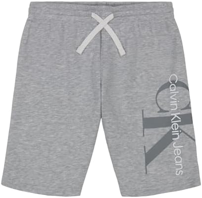 Calvin Klein Boys Pull On Fleece Jogger Shorts Drawstring Closure