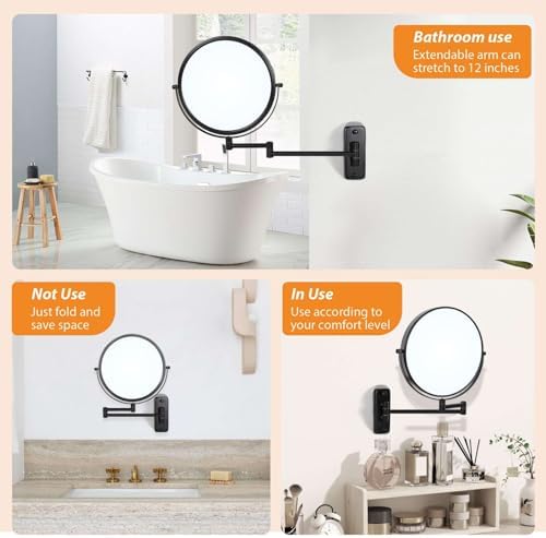Professional 1X10X Double-Sided Magnifying Mirror for Make-up USPS