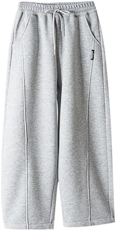 Boys Fleece-Lined Open Bottom Sweatpants with Pockets