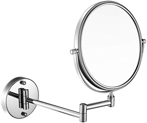 5X Magnifying Wall-Mounted Vanity Mirror Silver 8-inch