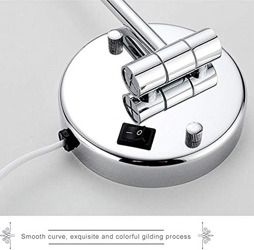 LCARY 9-Inch Wall-Mounted Makeup Mirror with LED Light 3X Magnification