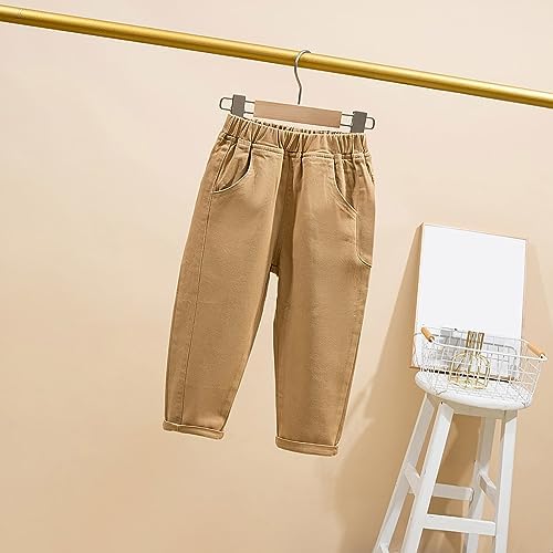 Toddler Boys Khaki Cargo Pants for School and Hiking