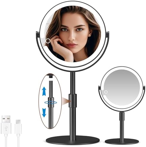 Adjustable Magnifying Mirror with Light