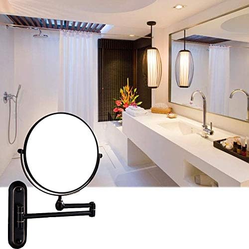 DEIHGE Double-Sided Wall-Mounted Makeup Mirror with 360 Swivel Extendable Arm