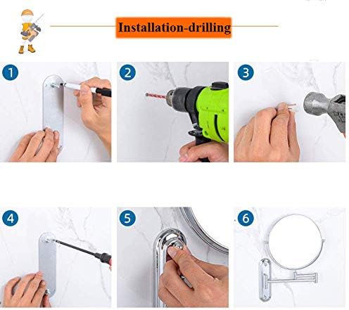 Wall-Mounted 8 Makes Cosy Vanity Mirror with Swivel orge