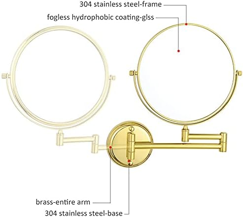 Wall Mounted Makeup Mirror with 3X Magnification
