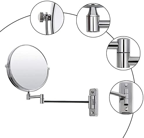 wall-mounted makeup mirror - 3x magnification