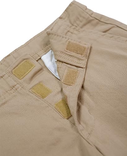 IZOD Boys Chino Shorts Adjustable Waistband Velcro Closure