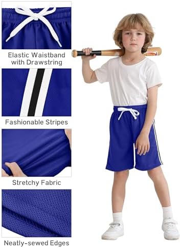 Resinta Boys athletic shorts breathable elastic waist summer favorites