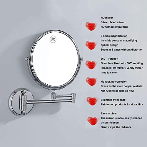 8-Inch Wall-Mounted Makeup Mirror