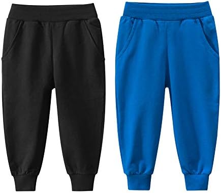 2-Pack Cotton Toddler Boys Jog Pants with Cartoon Print