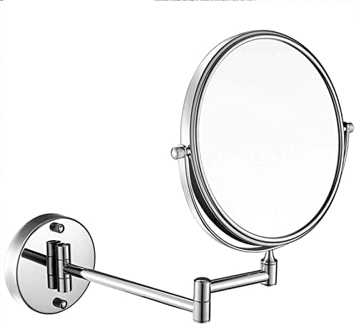Wall-Mounted 8 Vanity Mirror 360 Swivel 5X Magnification