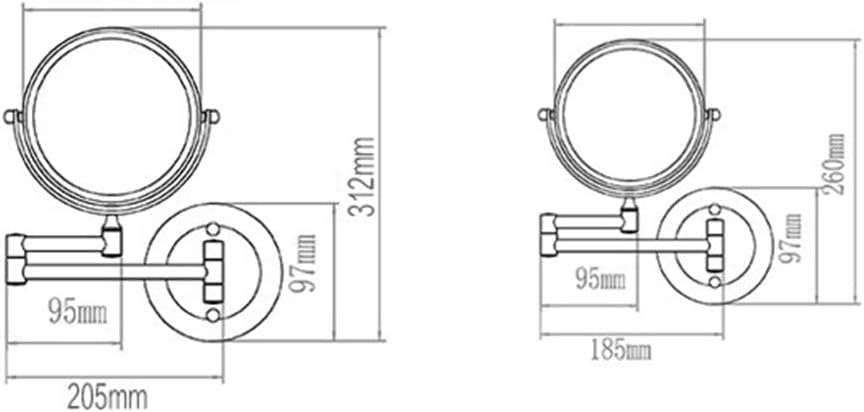 Sturdy Wall-Mounted Makeup Mirror