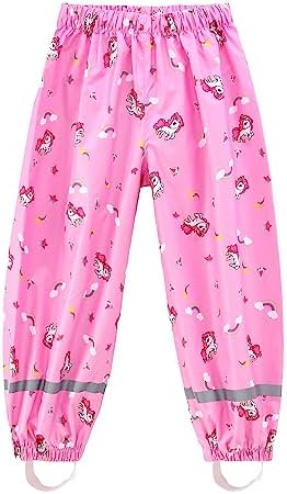 Fewlby - Toddler Rain Pants - Waterproof Reflective Durable for Kids
