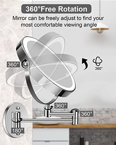 Elegant 8 Double-Sided Rechargeable Makeup Mirror