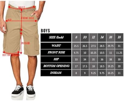 Southpole Boys Ripstop Cargo Shorts Belted Basics