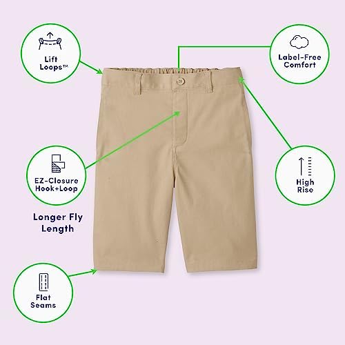 French Toast Boys Adaptive Flat Front Shorts