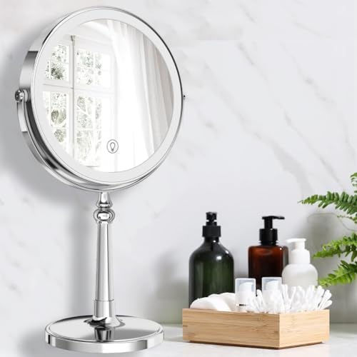 9 Inch Makeup Mirror With Lights And 10X Magnification