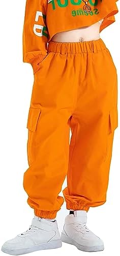 Happy Cherry Kids Girl Hip Hop Outfits Loose Dance Joggers 2023