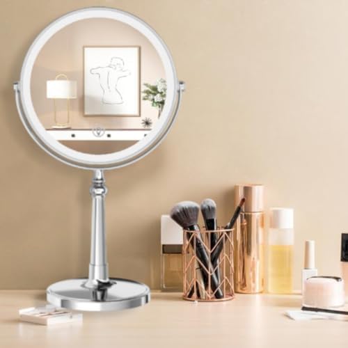 9 Inch Makeup Mirror With Lights And 10X Magnification
