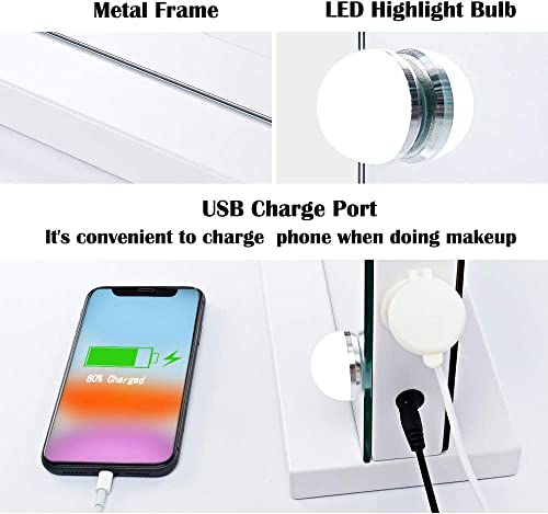 Elegant Makeup Mirror with Built-in Lights