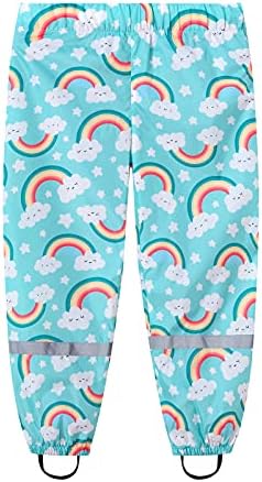 Waterproof Reflective Rain Pants for Kids Boys and Girls Muddy Outfits