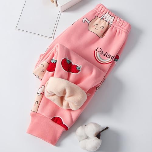Cute Cartoon Winter Fleece-Lined Toddler Pants