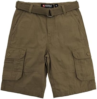 Southpole Boys Ripstop Cargo Shorts Belted Basics