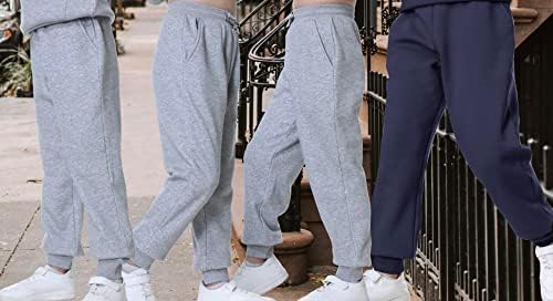 UNACOO Kids Fleece Jogger Pants for Boys and Girls 3-12 Years