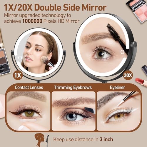 Adjustable Magnifying Mirror with Light