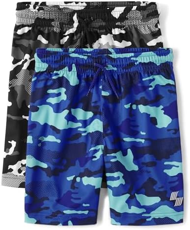 The Childrens Place Boys Basketball Shorts 2 Pack