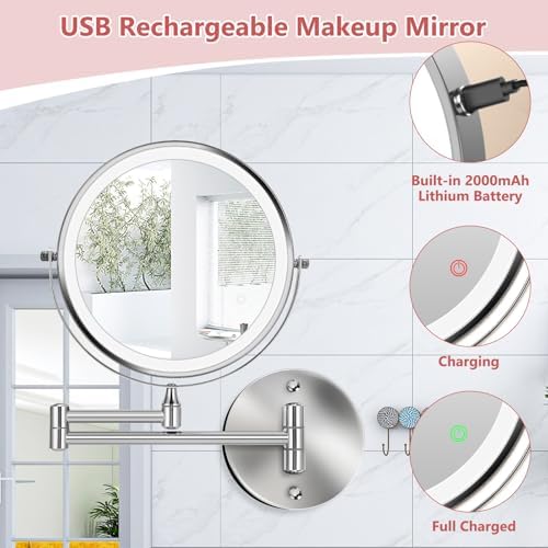 Boost Your Grooming with the ZLOKLA Rechargeable Makeup Mirror
