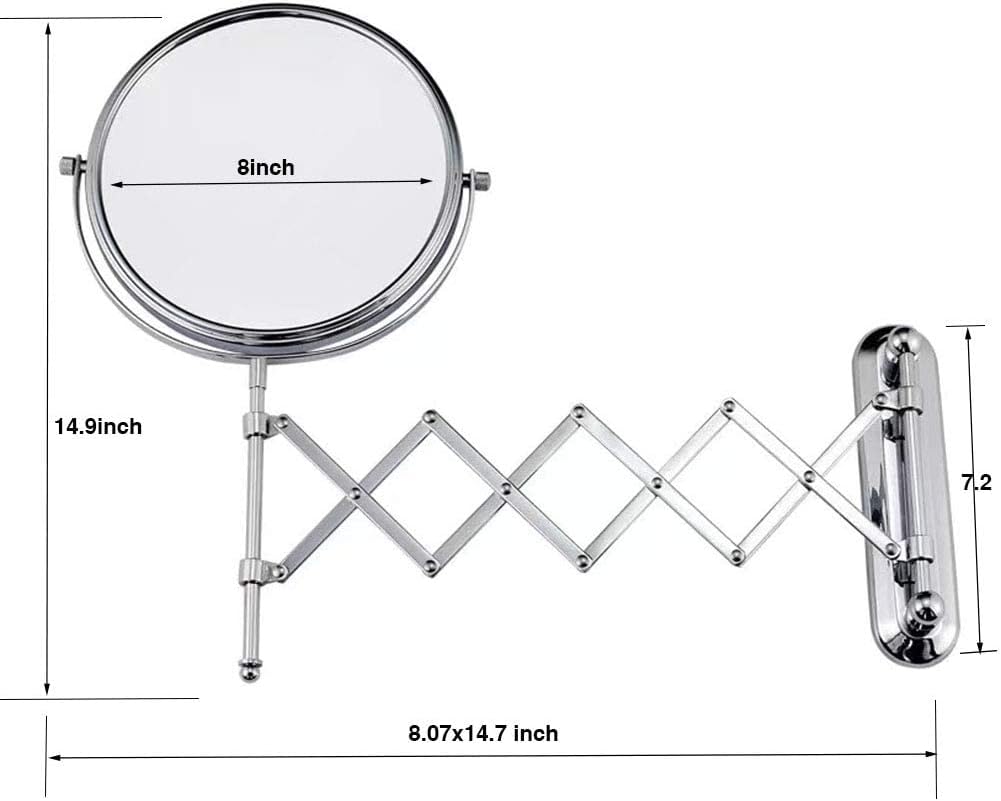 Professional Looking Wall-Mounted Vanity Mirror with 5X Extension