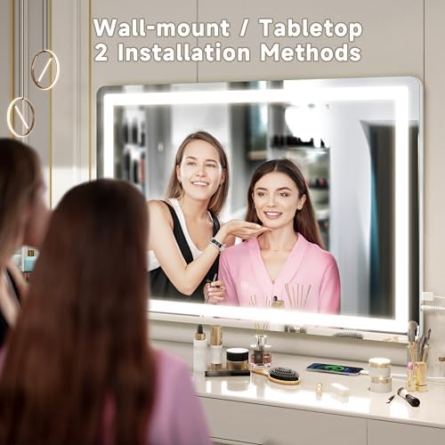 PRIMETEK Large Vanity Mirror with Lights 32x22