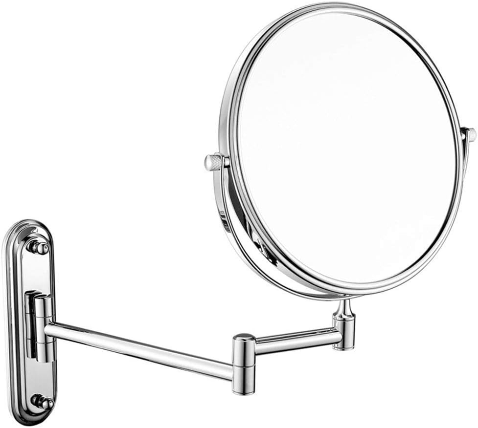 DEIHGE 8-Inch Double-Sided Vanity Mirror with Extendable Arm