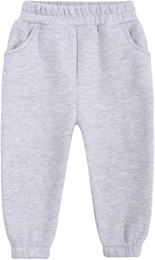 LNICEAR Toddler Jogger Sweatpants Solid Color Elastic Waist