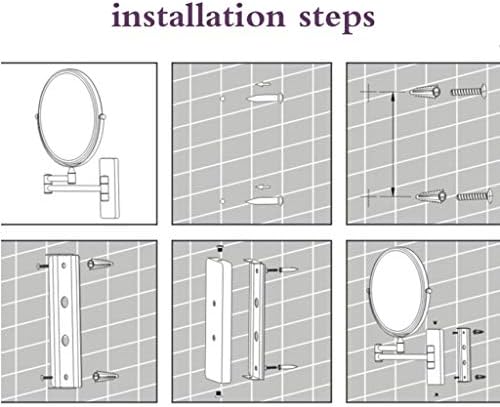 5X Magnifying Wall-Mounted Vanity Mirror Silver 8-inch
