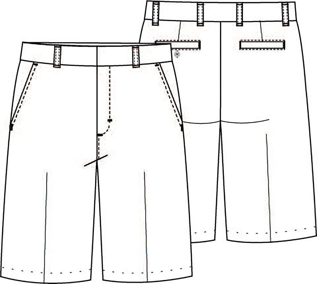 Classroom Uniforms for Boys - flat front short with zip fly