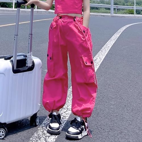 Girls Kids Jogger Pants with Pockets High Elastic Waist