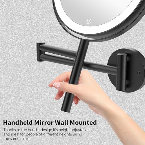 8 Inch Wall Mounted Makeup Mirror with Handle