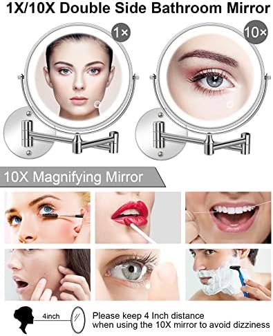 Elegant 8 Double-Sided Rechargeable Makeup Mirror