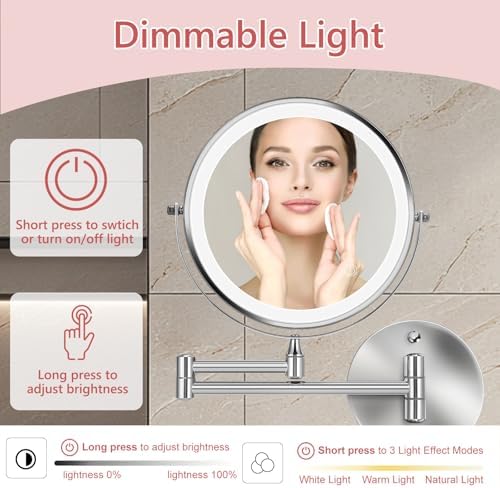 Boost Your Grooming with the ZLOKLA Rechargeable Makeup Mirror