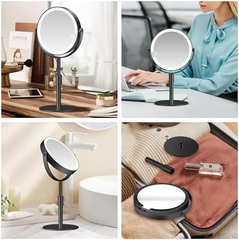 Adjustable Magnifying Mirror with Light