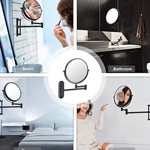 Wall-Mounted Vanity Mirror with 3x Magnification for Makeup