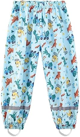 Fewlby Toddler Reflective Waterproof Rain Pants