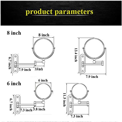 Wall-Mounted 8 Makes Cosy Vanity Mirror with Swivel orge