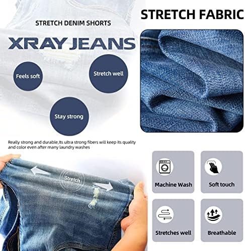 X RAY - Casual Ripped Biker Moto Denim Shorts for Toddler Boys